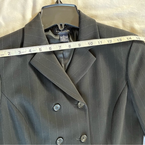VTG Ann Taylor Elegant Black Double-Breasted Executive Boss Coat Dress Sz 2 EUC - Picture 11 of 16